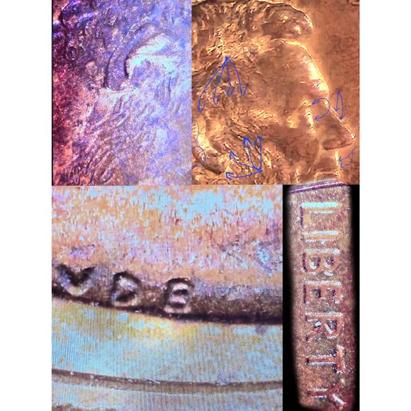 1993D Lincoln Cent Doubled Double Die Ear Xtra VDB Phantom Images Die Clash READ - Picture 5 of 10